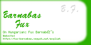 barnabas fux business card